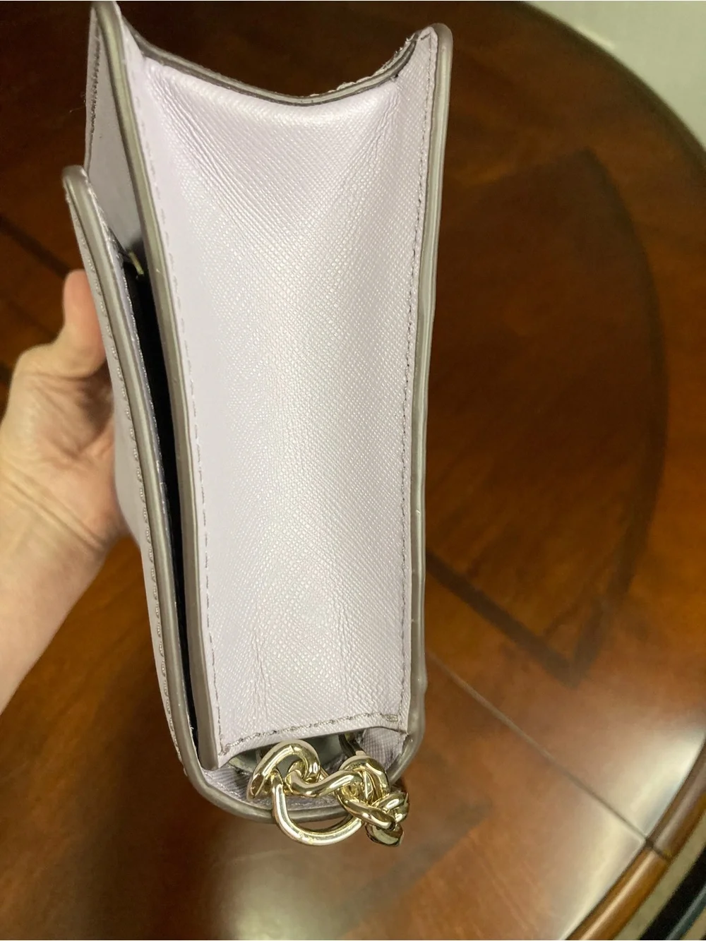 Kate Spade Madison Lavender Crossbody/Shoulder Chain Saffiano Leather Bag